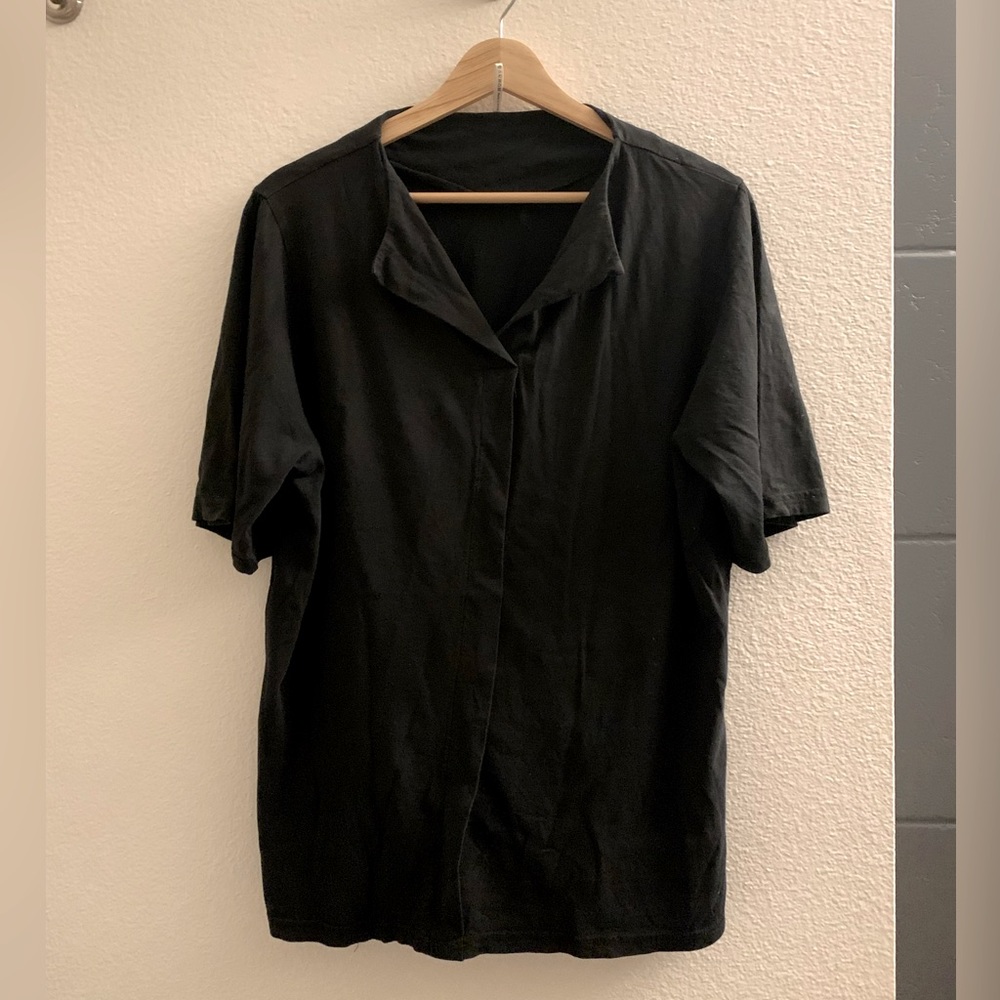 Oversized v neck cute black tee